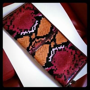 NEW Snake print clutch wristlet wallet