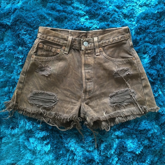 Levi's brown cop off shorts #vintage
