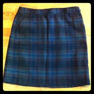 Plaid A-Line Skirt -Fully Lined, Like New!