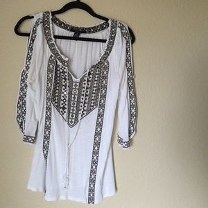 INC peekaboo shoulder top.