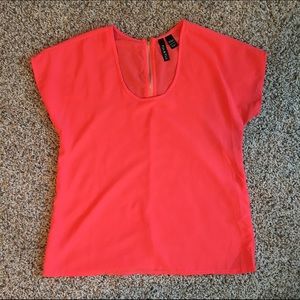 Orange Sheer Boutique Shirt