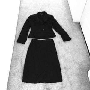 Black Two Piece Skirt Suit - Size 4