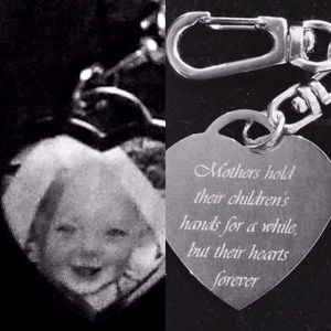 Engraved Heart Keychain
