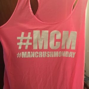 Pink racerback tank top