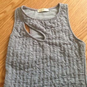 Blue-gray bodycon shimmer dress
