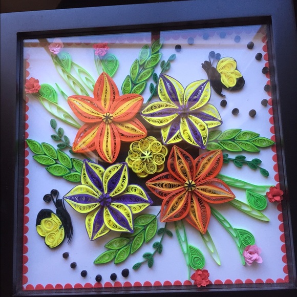 Paper quilling along with frame - Picture 2 of 2