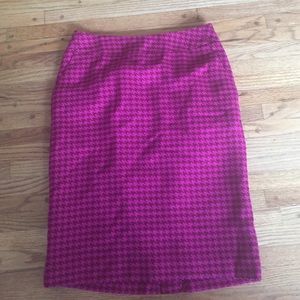 Pink Merona Houndstooth pencil skirt