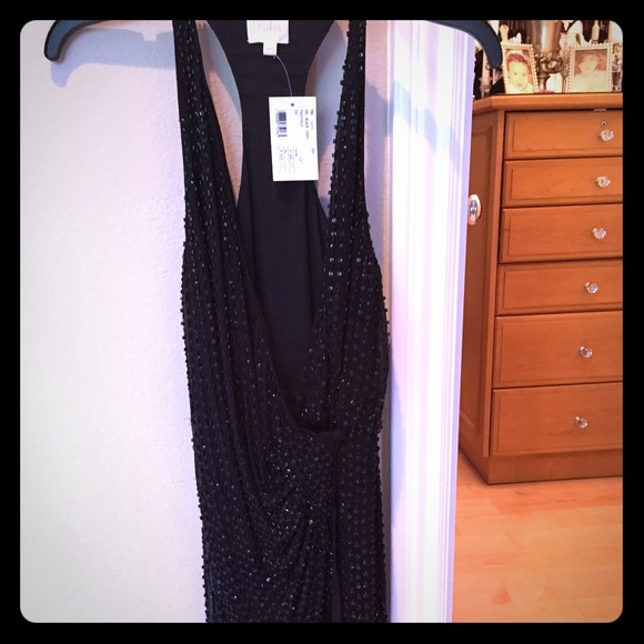 Parker fully beaded wrap dress sz XXS