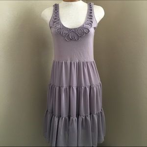 Anthropologie/Elouise Purple Gray Dress, Sz Small