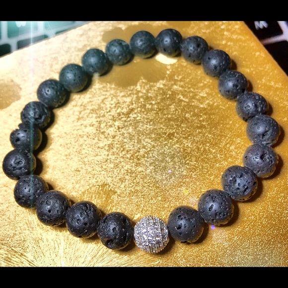 ❤️HANDMADE❤️ Shamballa Volcanic mix Swarovski bead - Picture 1 of 1