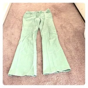 Beautiful popular mint green jeans/denim. Size 4.