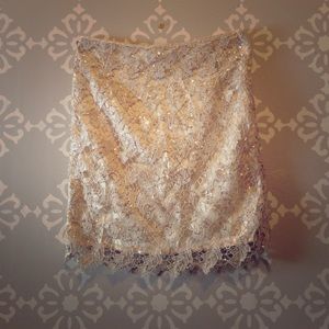 H&M crochet sequined skirt