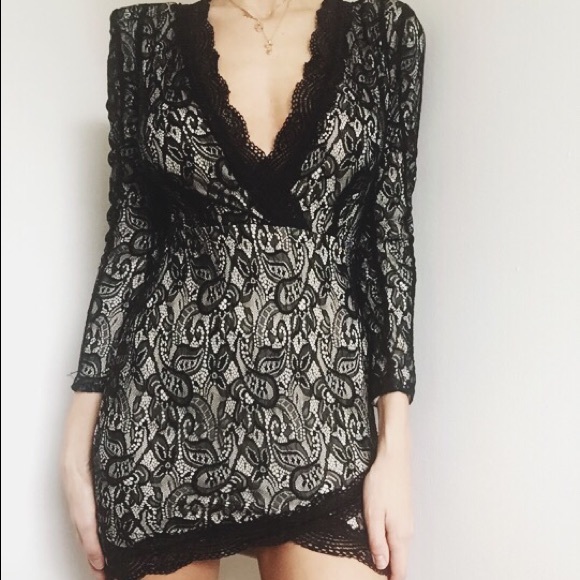 Akira Black Lace Mini Dress