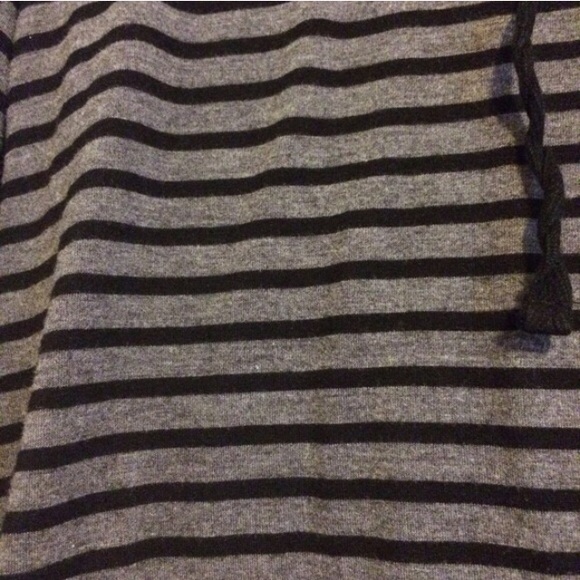 Black and Gray Striped Hoodie - Picture 2 of 4