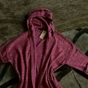 AEO Textured Hooded Cardigan long sleeve