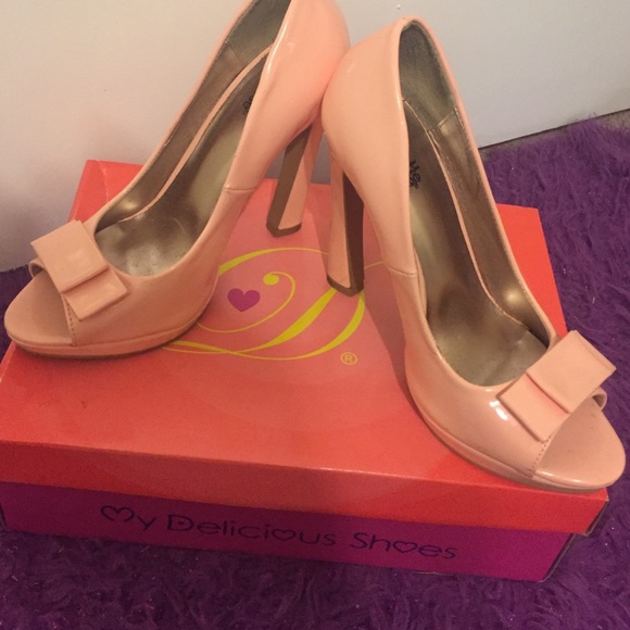 Pink Peep Toe Heels - Picture 1 of 1