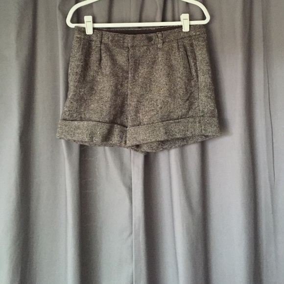 Tweed shorts.
