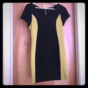 Black and greenish dress