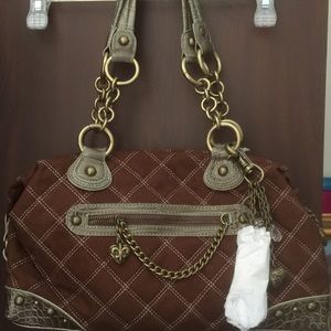 ❌sold❌Kathy Van Zeeland Brown suede and leather