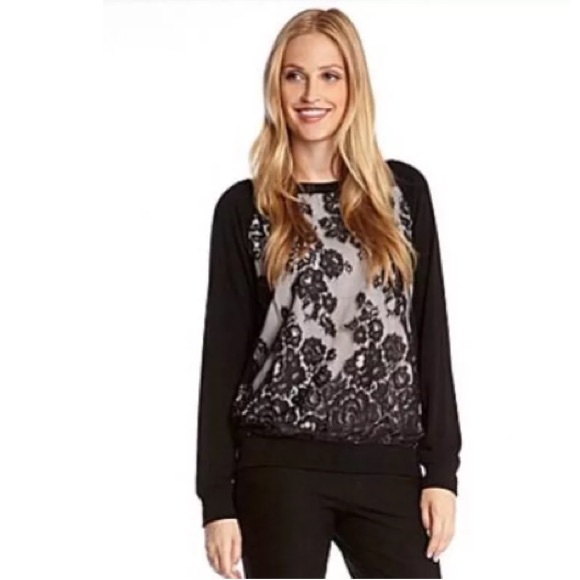 Karen Kane Sweaters - Karen Kane black lace sweater