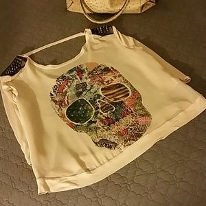Sheer skull top
