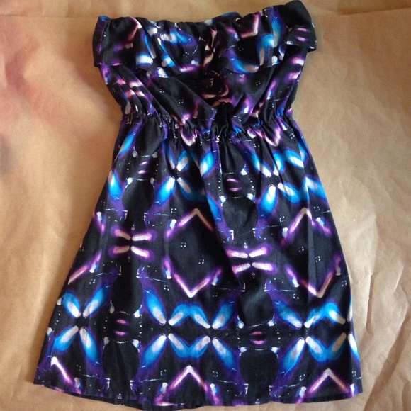 Strapless mini dress