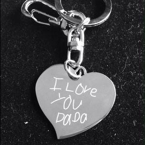 Stainless Steel Teardrop Heart Necklace/Keychain