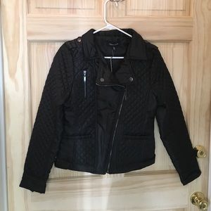 SALE NEW Quilted Asymmetrical Zip Jacket