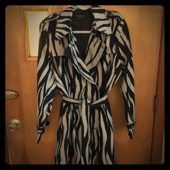 Animal Print Trench Coat