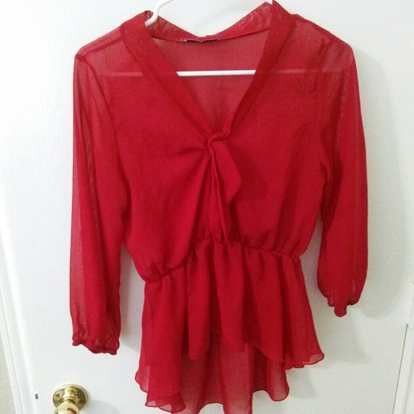 Red blouse
