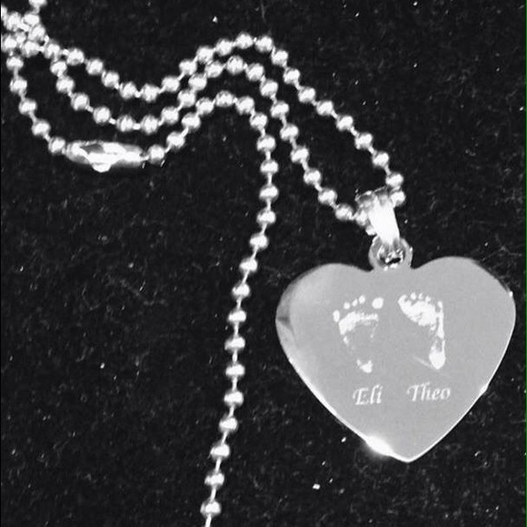 Polished Silver Rhodium Plated Heart Necklace