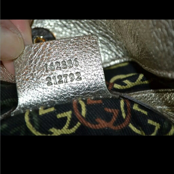 SOLD.  Authentic Gucci gold metallic tote - Picture 3 of 4