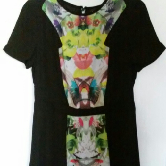 🌸 Black Dress with Flower Design 🌸