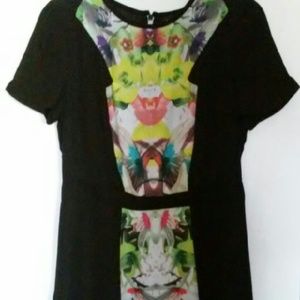 🌸 Black Dress with Flower Design 🌸