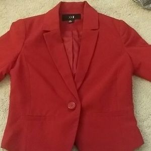 F21 Red blazer. Size small.