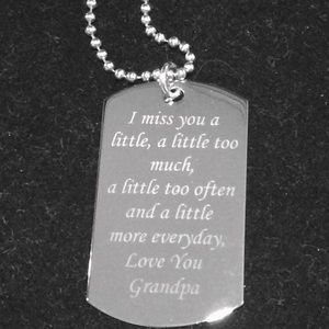 Solid Stainless Steel DogTag Necklace or Keychain