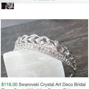Downtown Abbey Crystal Art Deco bridal tiara