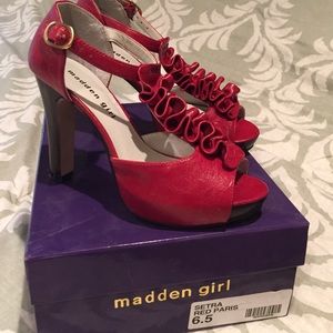 Madden Girl Setra red platform heels