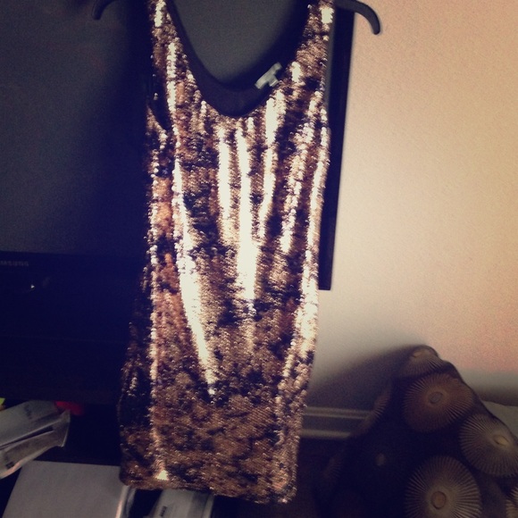 Metallic Rose Gold Dress - Picture 1 of 1