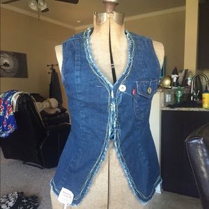Levi Strauss blue jean vest