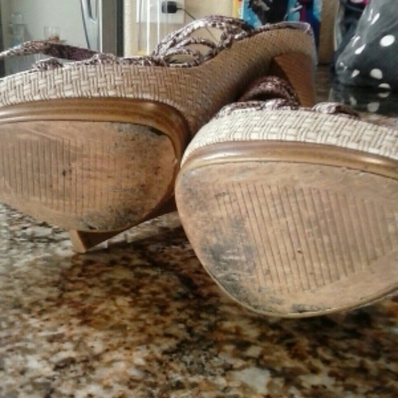 Purple Snake Print Promise High Heels - Picture 2 of 4