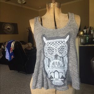 Backless owl tank top