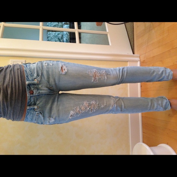 Light blue skinny stretch American Eagle jeans
