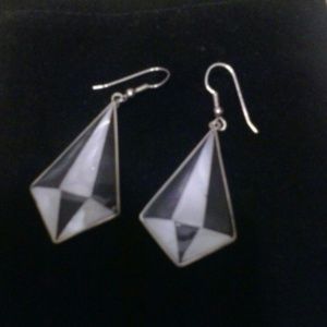 Black & white earrings