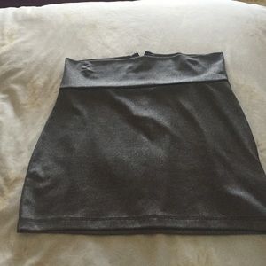 High waist zip back mini skirt