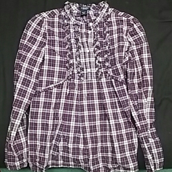 *girls* Chaps(Ralph Lauren) plaid blouse
