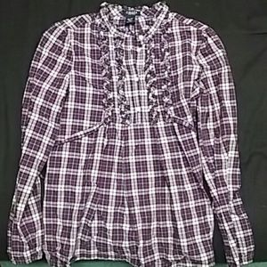 *girls* Chaps(Ralph Lauren) plaid blouse