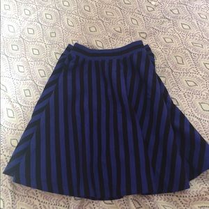 Striped skater skirt