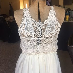 Mid length lace beach dress