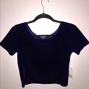 Velvet crop top